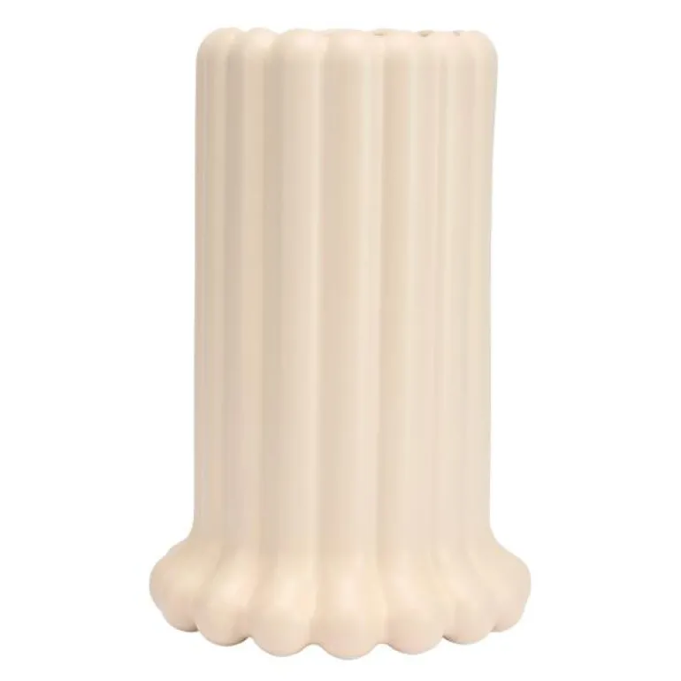 Tubular vase 24 cm beige
