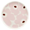 Unikko asjett 20 cm hvit/lys rosa/chestnut