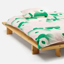 Unikko dynetrekk 135x200 cm hvit/rosa/grønn