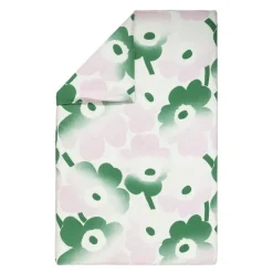 Unikko dynetrekk 150x210 cm hvit/rosa/grønn