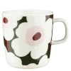 Unikko krus 40 cl hvit/mørk grønn/rosa