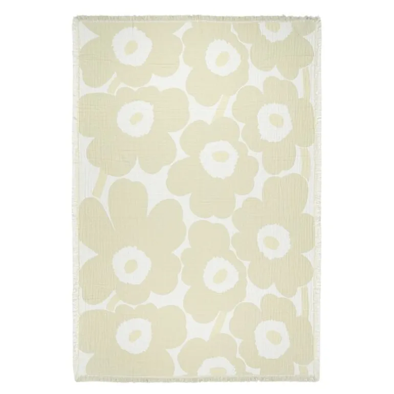 Unikko pledd 150x220 cm hvit