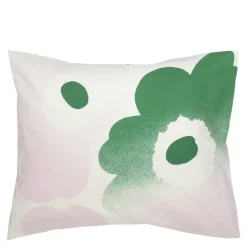 Unikko putetrekk 50x60 cm hvit/rosa/grønn