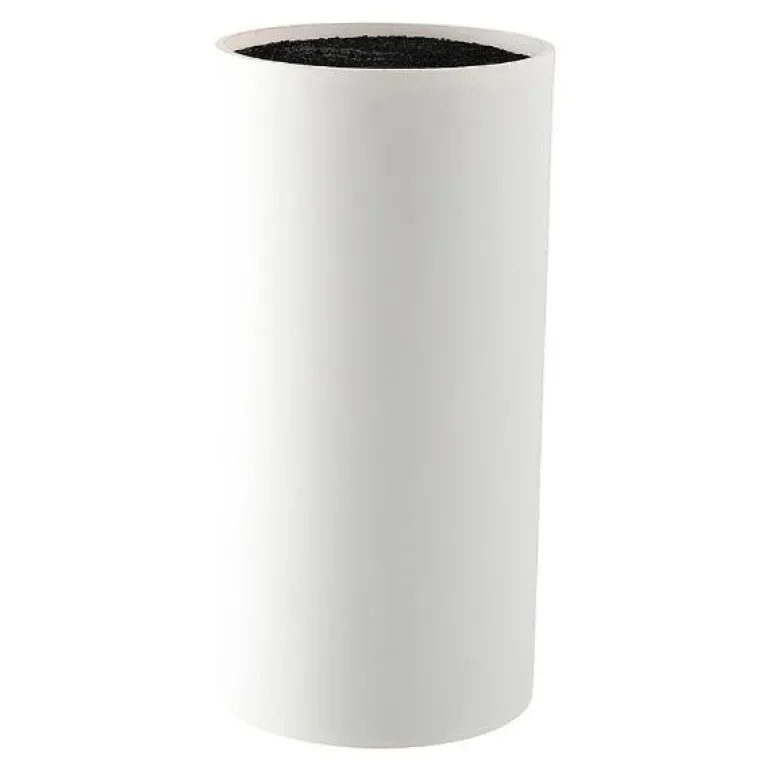 Universal knivblokk 22,5 cm gummiert hvit