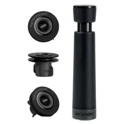 Vakuumforsegler vin 3 stk stoppers svart