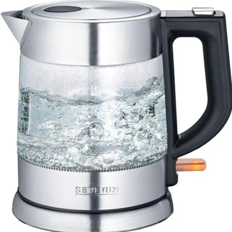 Vannkoker 2200W 1L stål/glass