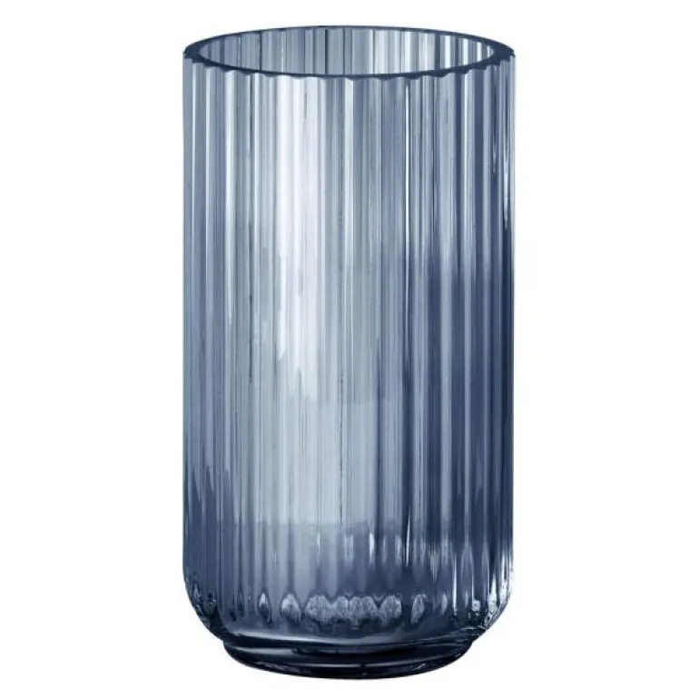 Vase 20 cm blått glass