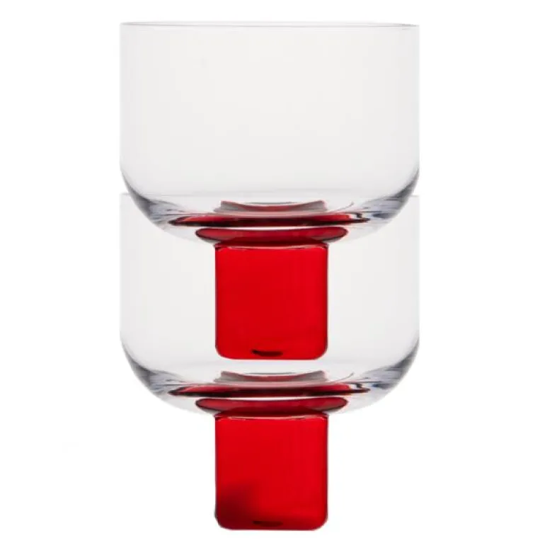 Victoria glass 35 cl 2 stk rød