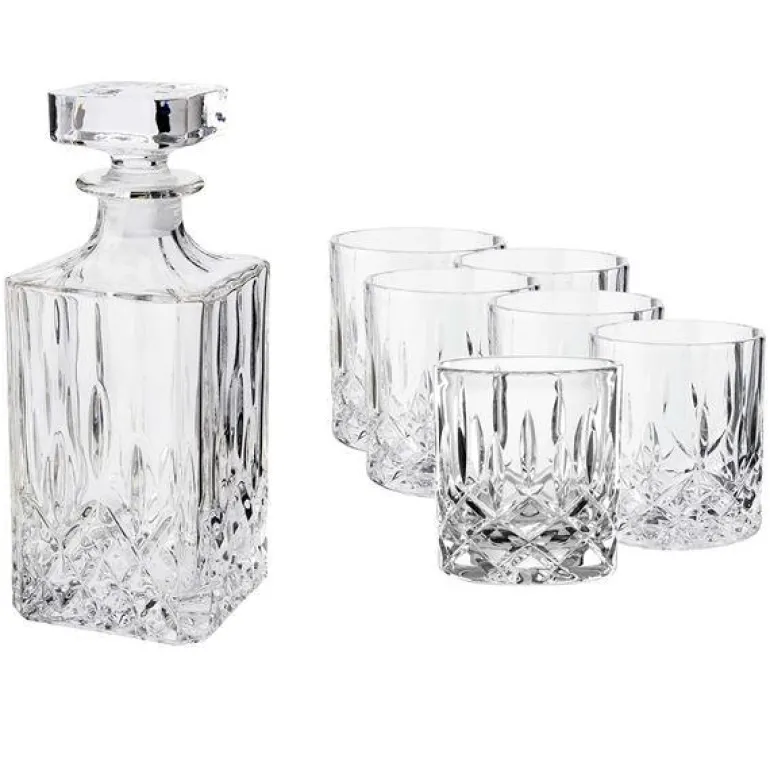 Vide karaffel 0,75L og 6 stk glass 22 cl
