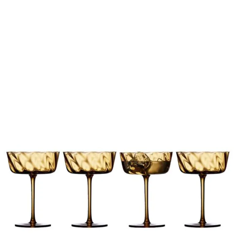 Vienna champagneskål 35 cl 4 stk amber