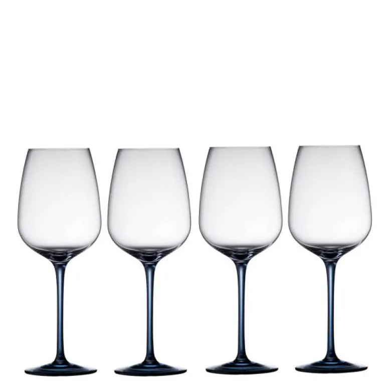 Vienna vinglass 53 cl 4 stk blå