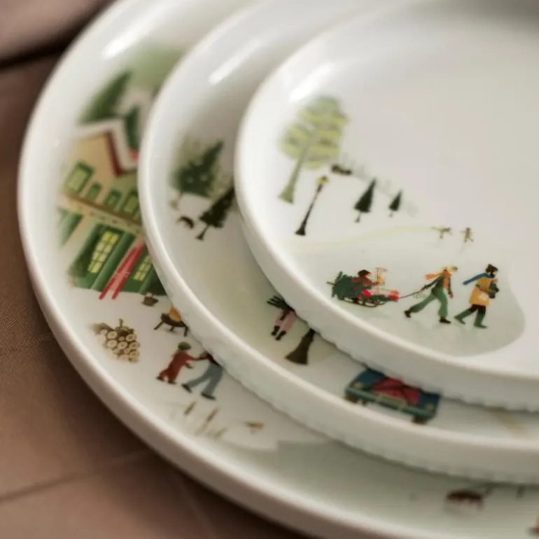 Vinter tallerken flat rett kant15,5 cm Ildfast porselen hvit
