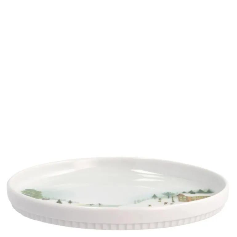 Vinter tallerken flat rett kant15,5 cm Ildfast porselen hvit