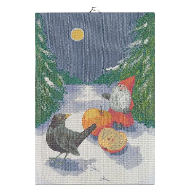 Vinteräpple håndkle 35x50 cm
