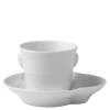 White Elements espressokopp med fat 10 cl