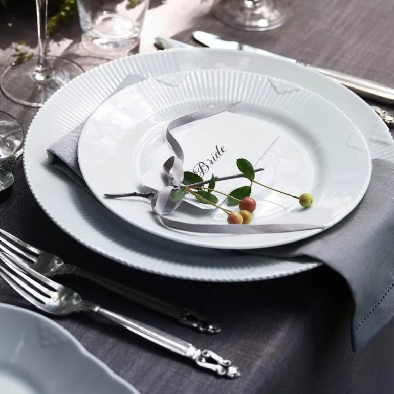White Elements tallerken flat 22 cm