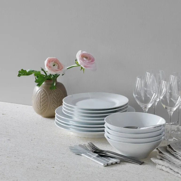 White Elements tallerken flat 28 cm