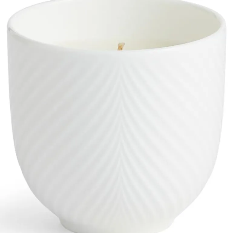 White Folia duftlys 8 cm