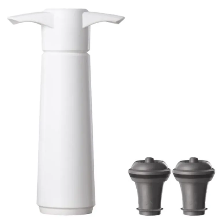Wine Saver Giftbox, inkl. 2 propper, hvit