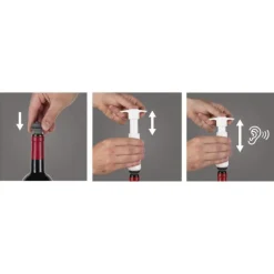 Wine Saver Giftbox, inkl. 2 propper, hvit