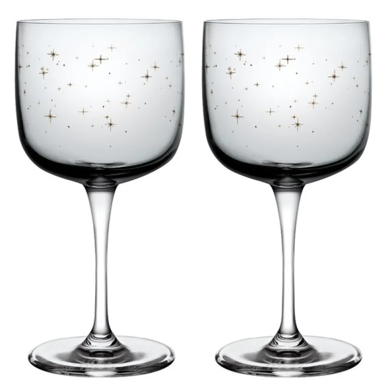 Winter Glow rødvinsglass med stjernedekor 2 stk 27 cl