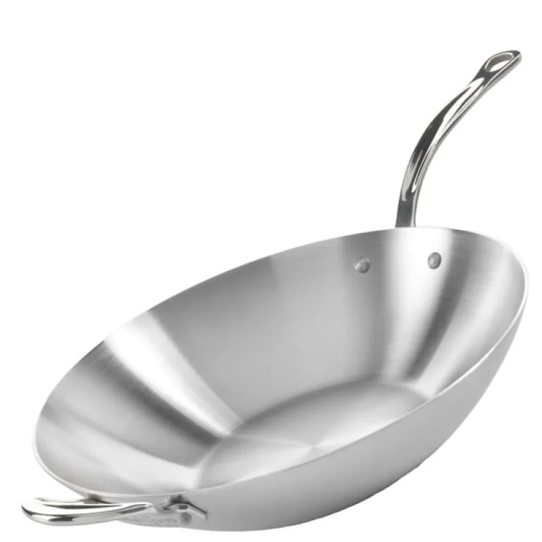 Wokpanne 32 cm rustfritt stål
