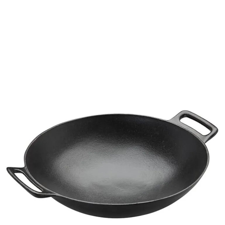Wokpanne 36 cm støpejern