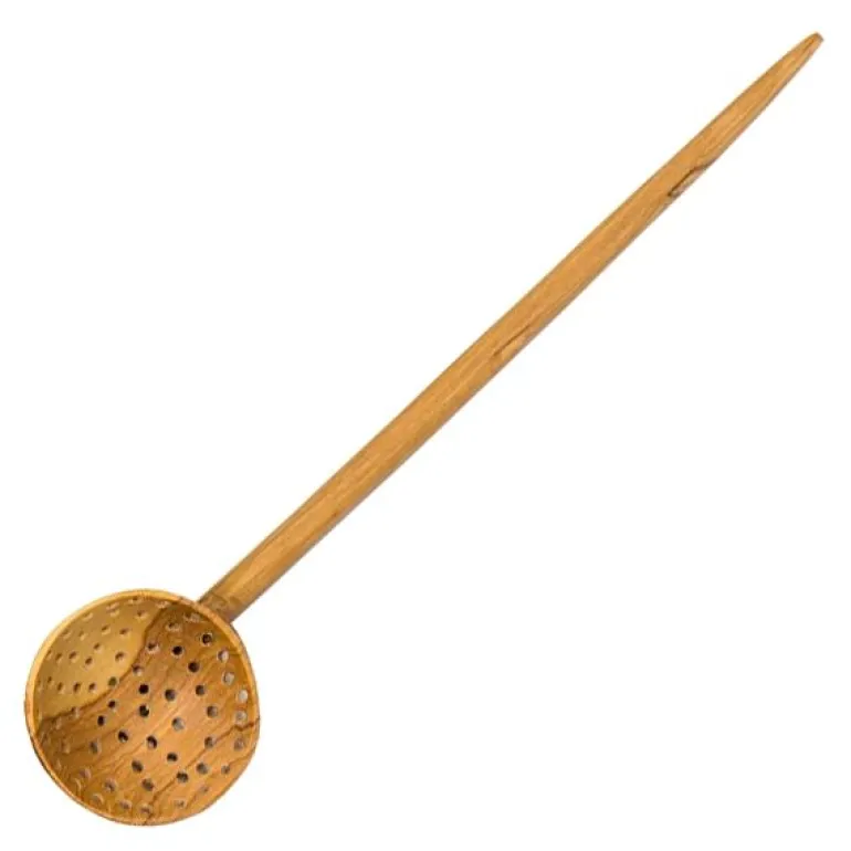 Wood skje 23 cm oliventre